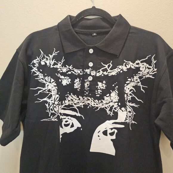 NWOT Riot Shortsleeve Black Polo Size Small - Picture 2 of 4